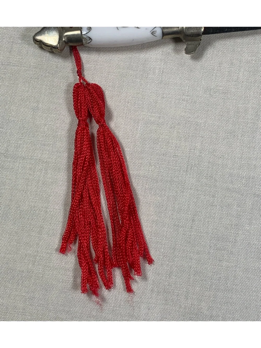 Vintage Chinese Sword Letter Opener Sheath Tassels